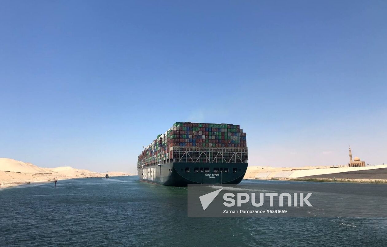 Egypt Suez Canal Traffic Blockade