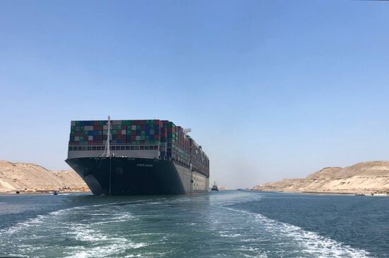 Egypt Suez Canal Traffic Blockade