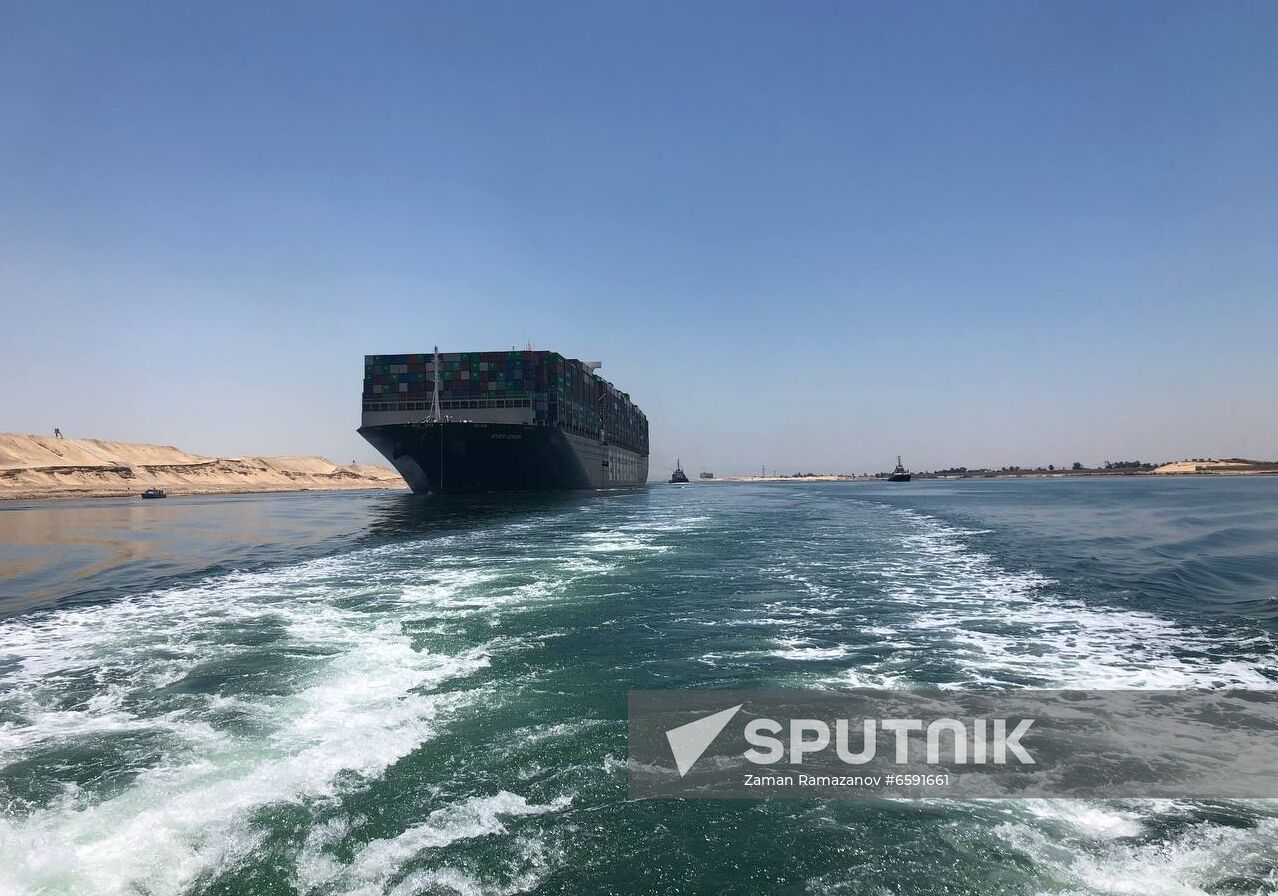 Egypt Suez Canal Traffic Blockade