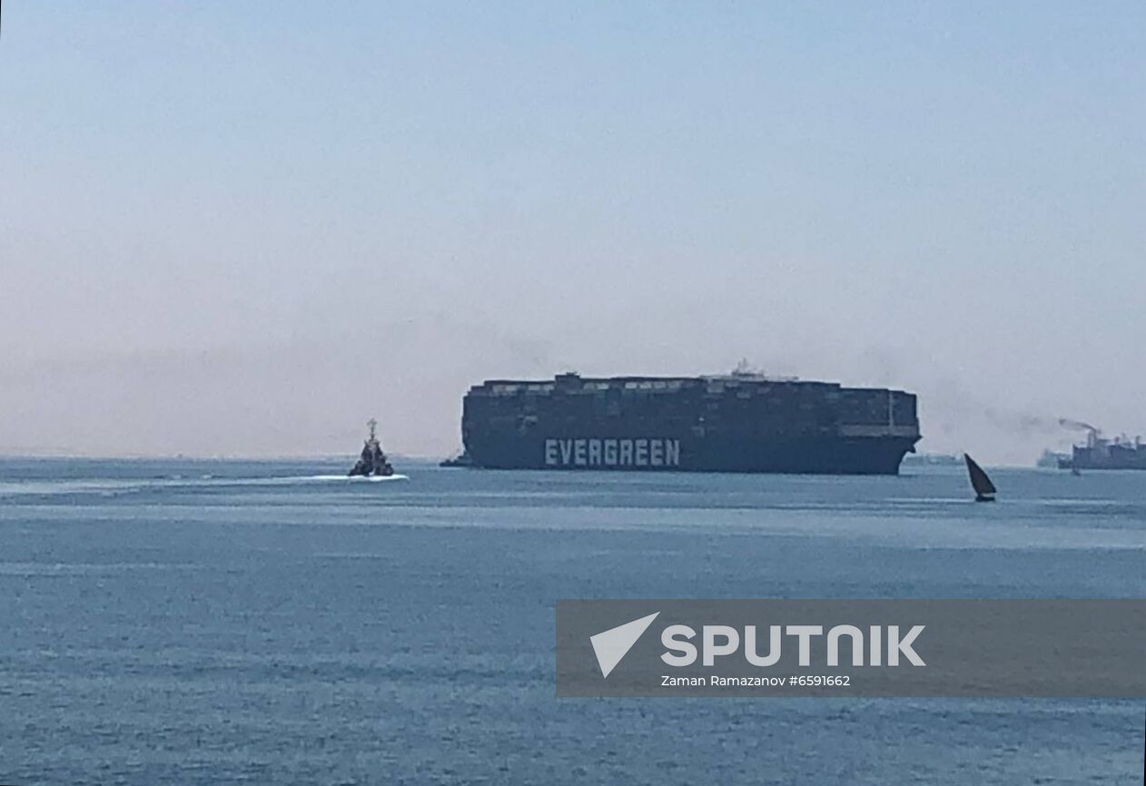 Egypt Suez Canal Traffic Blockade