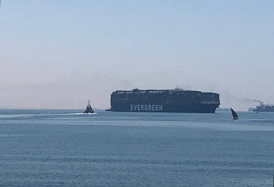 Egypt Suez Canal Traffic Blockade