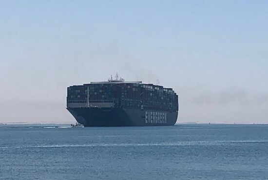 Egypt Suez Canal Traffic Blockade