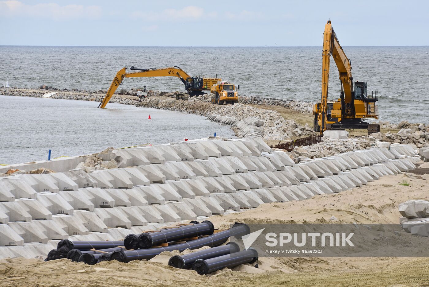 Poland Vistula Spit Сanal Construction
