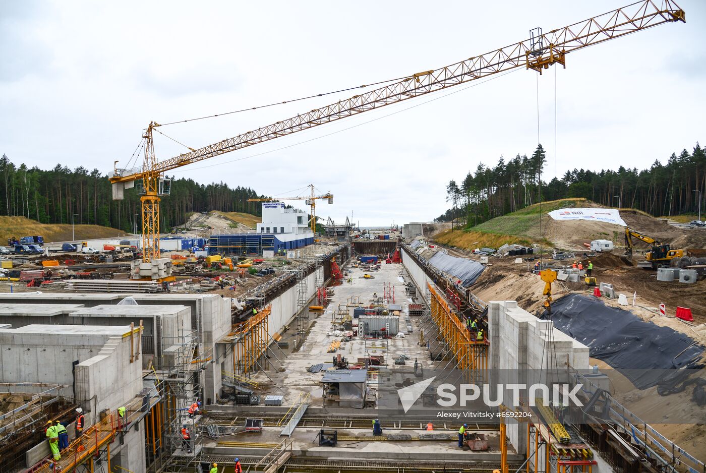 Poland Vistula Spit Сanal Construction