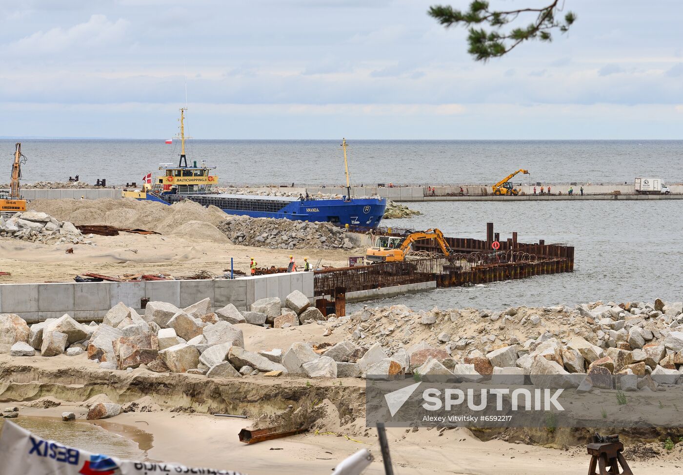 Poland Vistula Spit Сanal Construction