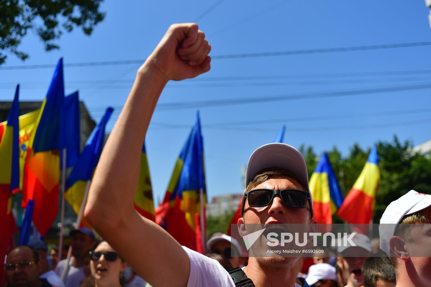 Moldova Parliamentary Elections Protest