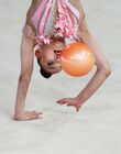 Kazakhstan's Sabina Bakatova performs with the ball during the individual qualification all-around competition at the Rhythmic Gymnastics World Challenge Cup event, in Moscow, Russia. Location: Russia, Moscow. Author: Vladimir Pesnya/Sputnik. Russia Rhythmic Gymnastics World Challenge Cup