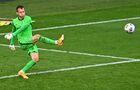 Spartak's goalkeeper Aleksandr Maksimenko hits a ball during the Parimatch Premier Cup soccer match between Spartak Moscow and Sochi, in Moscow, Russia. Location: Russia, Moscow. Author: Evgeny Odinokov/Sputnik. Russia Soccer Parimatch Premier Cup Spartak - Sochi