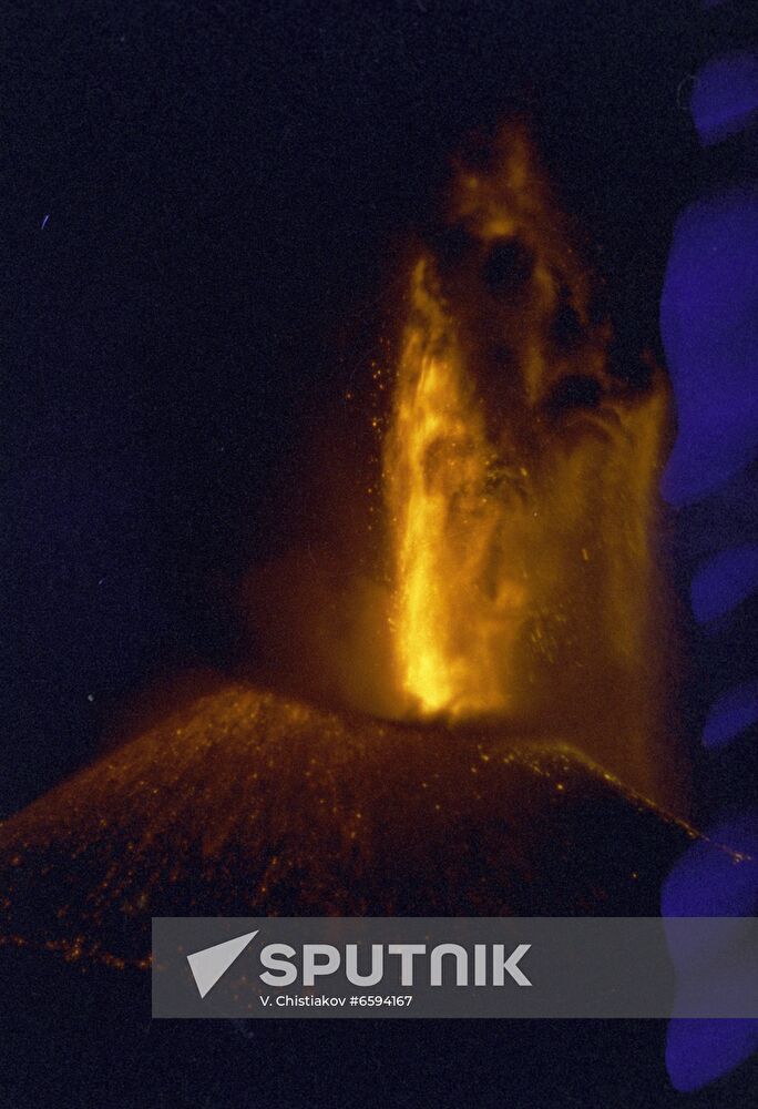 Tolbachik Volcano in Kamchatka Territory