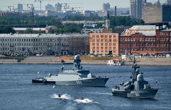 Russia Navy Day Parade Rehearsal