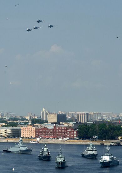 Russia Navy Day Parade Rehearsal 