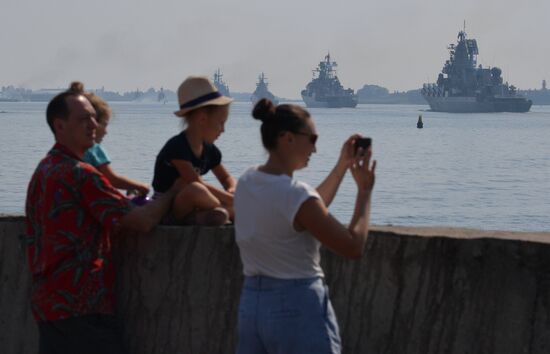 Russia Navy Day Parade Rehearsal 