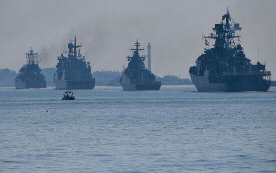 Russia Navy Day Parade Rehearsal 