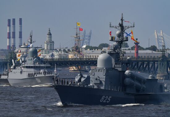 Russia Navy Day Parade Rehearsal