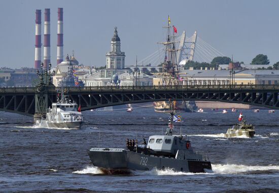 Russia Navy Day Parade Rehearsal