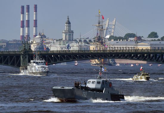 Russia Navy Day Parade Rehearsal