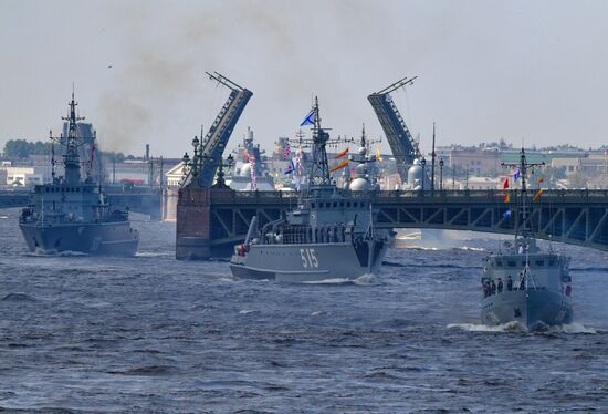 Russia Navy Day Parade Rehearsal