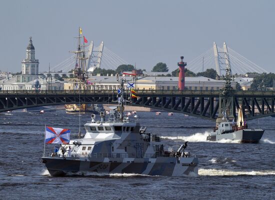 Russia Navy Day Parade Rehearsal