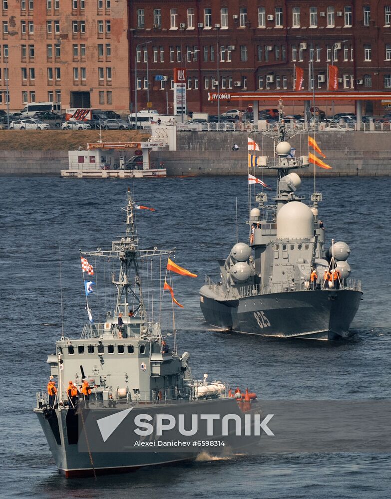 Russia Navy Day Parade Rehearsal