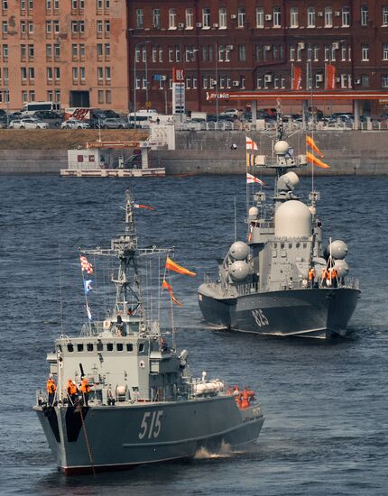 Russia Navy Day Parade Rehearsal