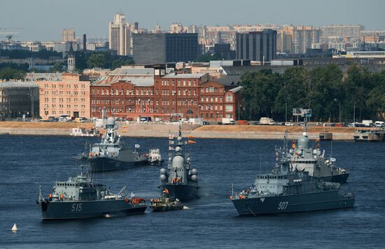 Russia Navy Day Parade Rehearsal