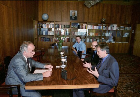 Novosti Press Agency Board Chairman Valentin Falin