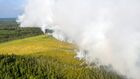 An aerial view of a forest fire in Pryazhinsky District, Russia's Republic of Karelia. Location: Russia, Republic of Karelia. Author: Ilya Timin/Sputnik. Russia Wildfires