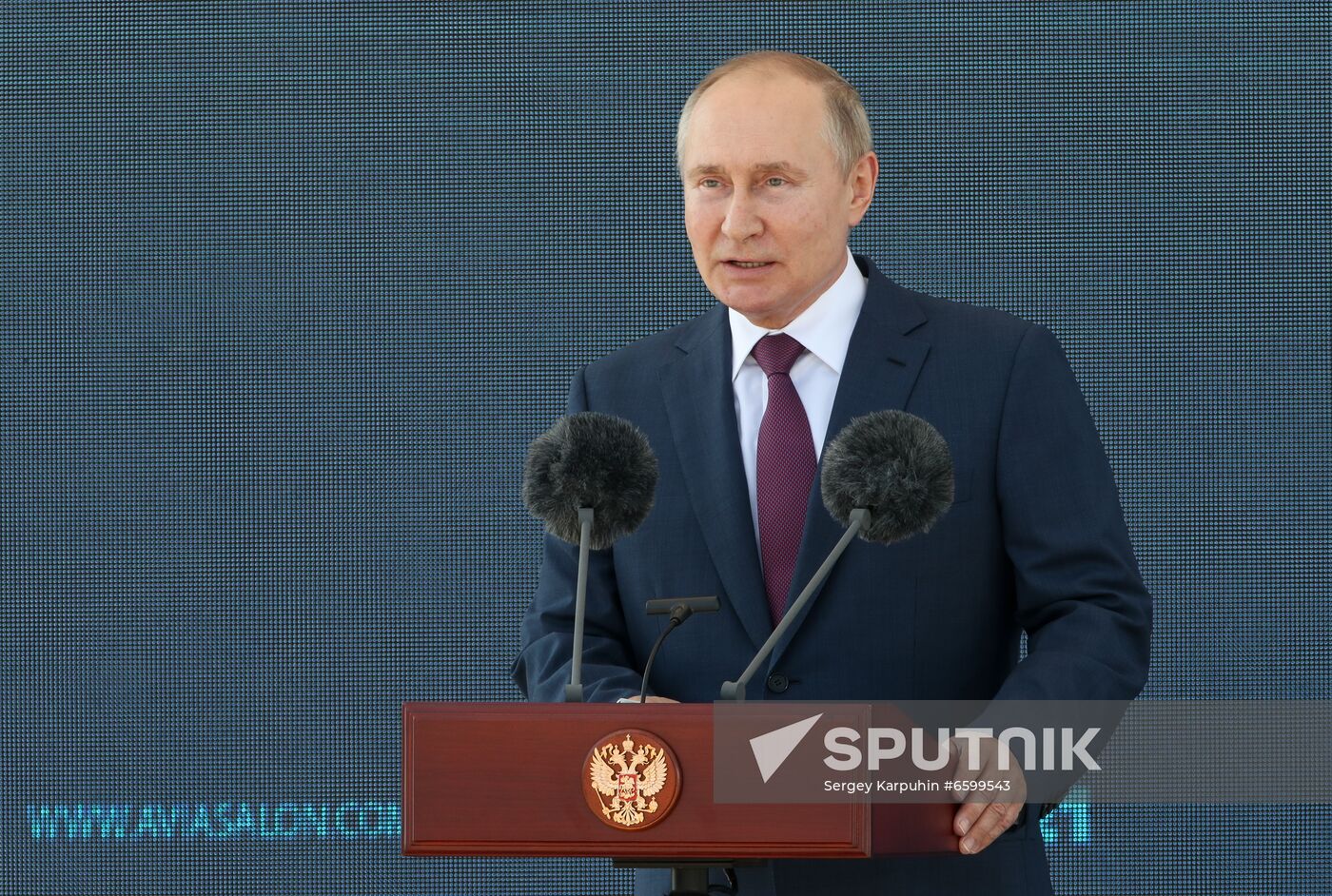Russia Putin MAKS Airshow Opening