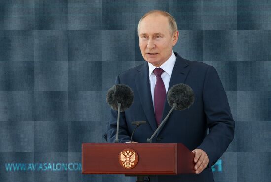 Russia Putin MAKS Airshow Opening