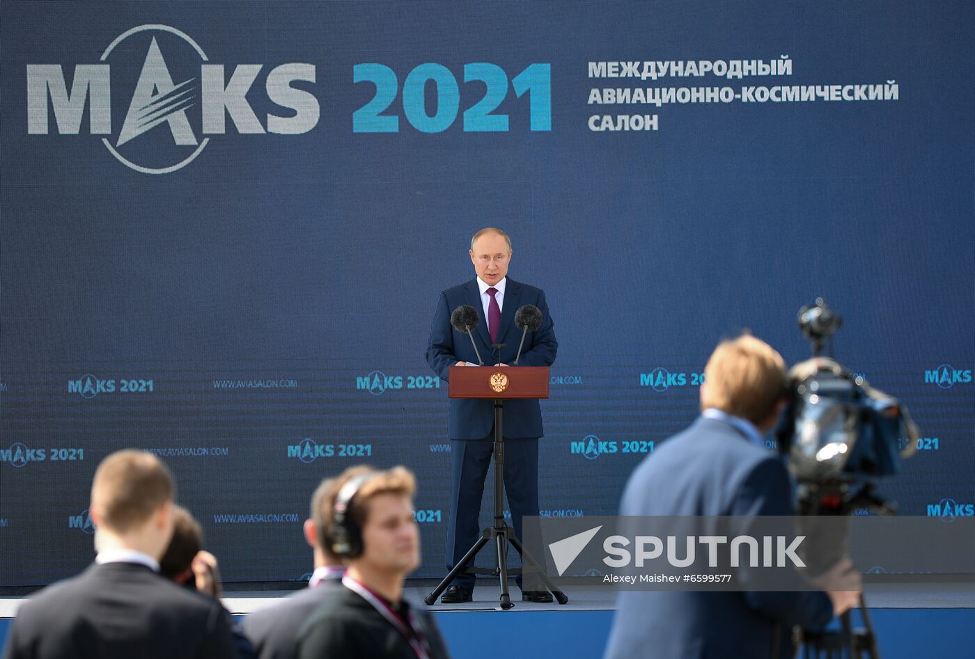 Russia Putin MAKS Airshow Opening