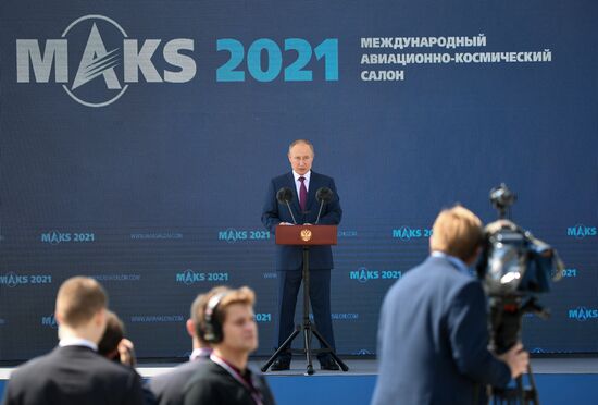 Russia Putin MAKS Airshow Opening