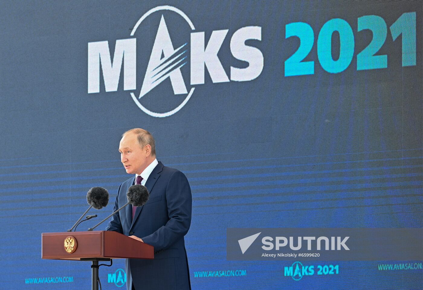 Russia Putin MAKS Airshow Opening