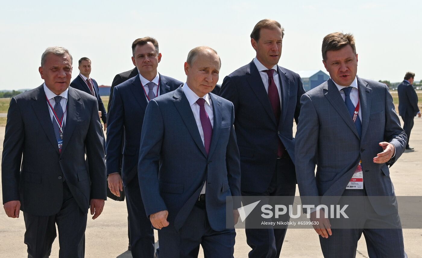 Russia Putin MAKS Airshow Opening