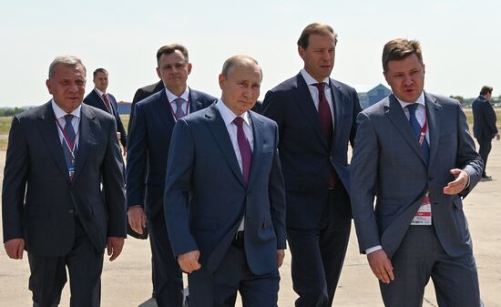 Russia Putin MAKS Airshow Opening
