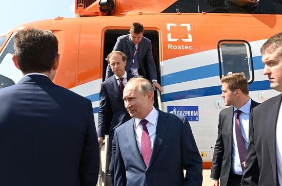 Russia Putin MAKS Airshow Opening