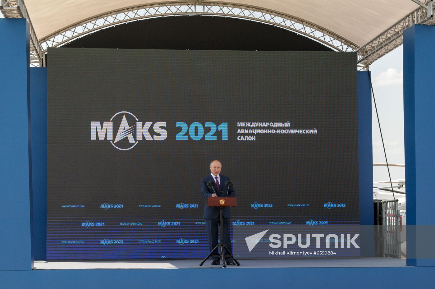 Russia Putin MAKS Airshow Opening