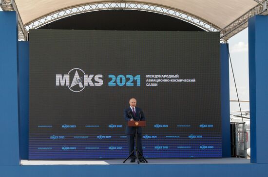 Russia Putin MAKS Airshow Opening