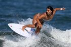 Japan's Mahina Maeda attends a surfing training session ahead of the Tokyo 2020 Olympic Games at Tsurigasaki Surfing Beach, in Tokyo, Japan. Location: Japan, Tokyo. Author: Grigory Sysoev/Sputnik. Japan Olympics 2020 Surfing Training