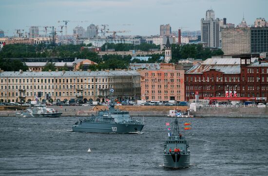 Russia Navy Day Parade Rehearsal