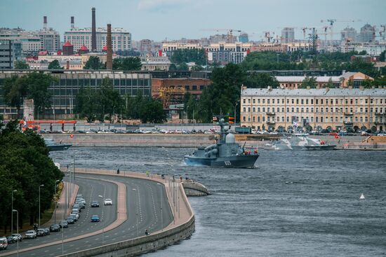 Russia Navy Day Parade Rehearsal