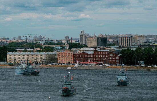 Russia Navy Day Parade Rehearsal