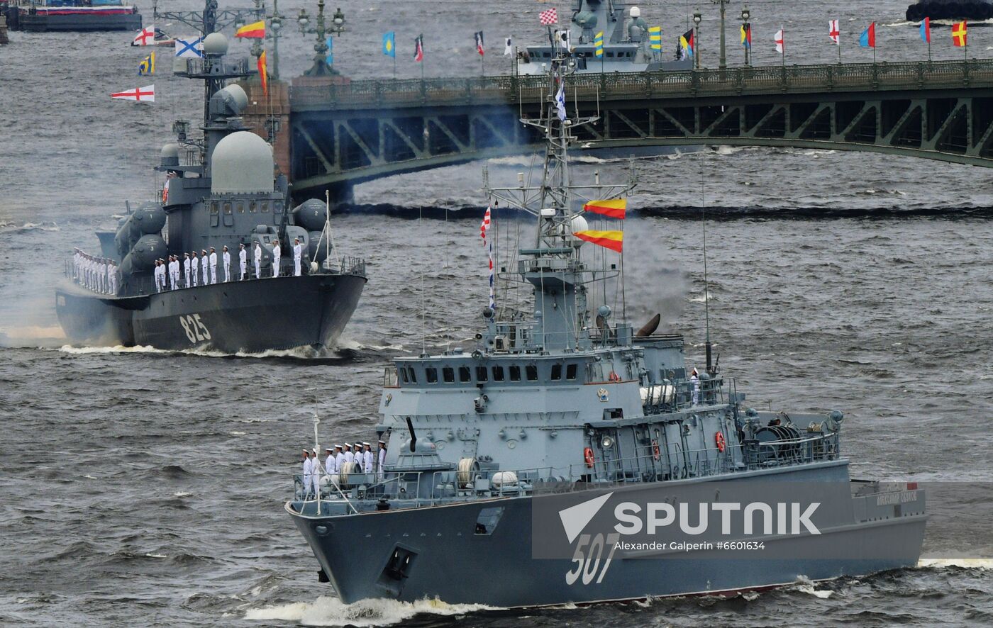 Russia Navy Day Parade Rehearsal