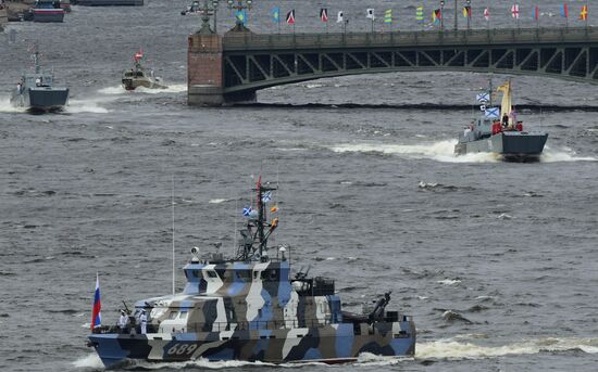 Russia Navy Day Parade Rehearsal