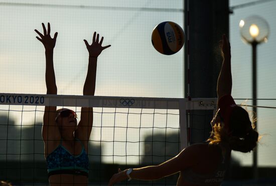 Japan Olympics 2020 Beach Volleyball Russia Training