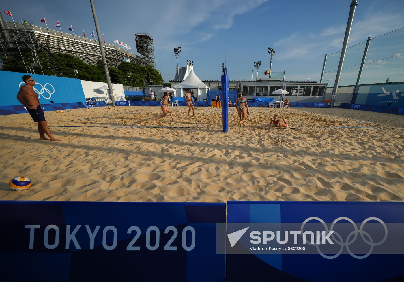 Japan Olympics 2020 Beach Volleyball Russia Training