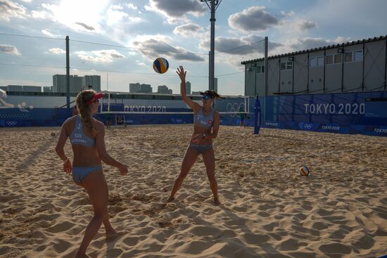 Japan Olympics 2020 Beach Volleyball Russia Training
