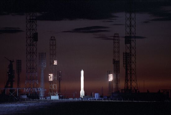 Proton-K launch vehicle with Phobos-2 spacecraft