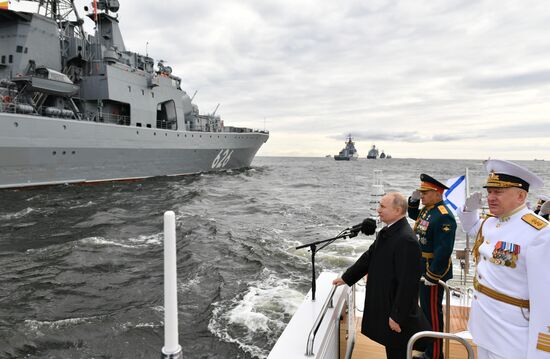 Russia Putin Main Navy Day Parade