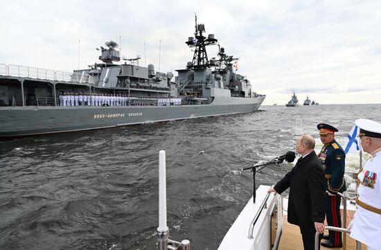 Russia Putin Main Navy Day Parade