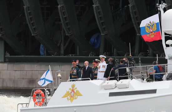 Russia Putin Main Navy Day Parade